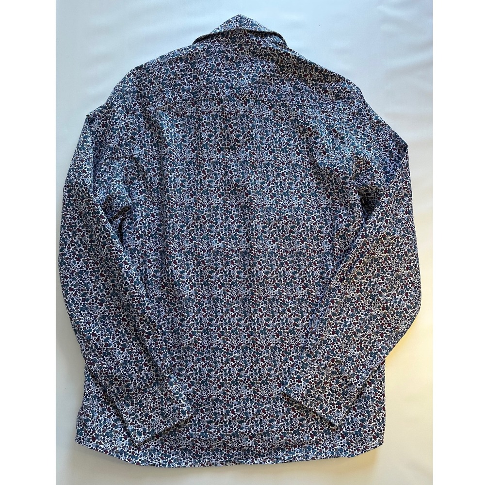 Galeries Lafayette Floral Print Men's Long Sleeve Button Down Shirt Size 41/42 - Picture 8 of 8